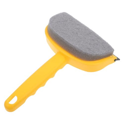 SHERCHPRY Mini Silicone Bathroom Squeegee Water Wiper for Shower Glass Doors and Mirrors, Compact Yellow Window Cleaner with Portable Handheld Design for Sink and Car Mirror Cleaning