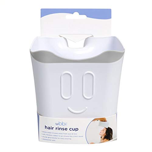 Ubbi Bath Rinse Cup for Babies & Toddlers, White | Baby Hair Rinse Cup, Newborn Bath Time Essential, Tear-Free Bath Accessory - size: 4.6 Fl Oz (Pack of 1), style: Rinse Cup