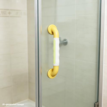 Non-Slip Silicone Shower Grab Bar Cover (Blue) | Hand Grip Sleeve for Bathroom Safety Grab Bars, Glow in the Dark,Elderly Shower Handle Protector - color: Blue
