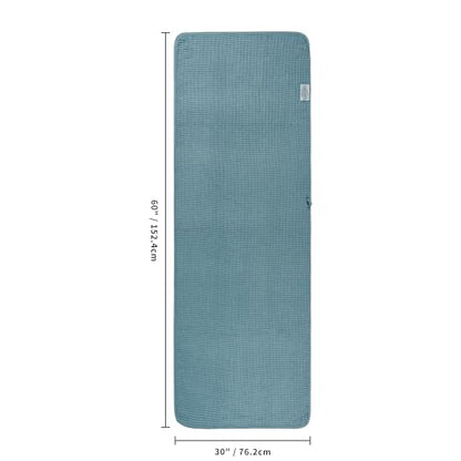 POLYTE 380 GSM Poly Blend Microfiber Quick Dry Waffle Bath Towel, 30x60 in | 2 Pack, Oversize, Lint Free, Body Towel - color: Green