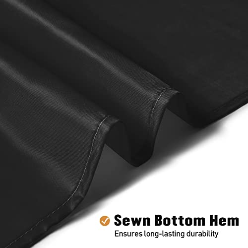 MitoVilla Long Fabric Shower Curtain Liner, Soft & Lightweight Shower Curtain Liner for Hotel, Machine Washable, Waterproof, 72x78 Inch, Black - color: Fabric - Black, size: 72"W x 78"L (Pack of 1)
