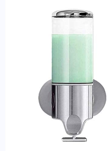 NO Drill Wall Mounted Soap Dispenser Shower Manual Pressing Head Liquid Shampoo and Soap Dispenser for Bathroom Kitchen Marketplace Hotel (Transparent, 500ml) - color: Transparent, size: 500ml