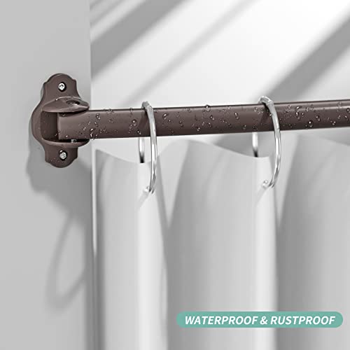 Mcrbeay Curved Shower Curtain Rod, Stainless Steel, Adjustable 40-72 inch | Heavy Duty, Extra Wide Round Shower Rod for Bathroom, Shower Stall, Bathtub, Rustproof, Bronze - color: Bronze, size: 40-72 Inches