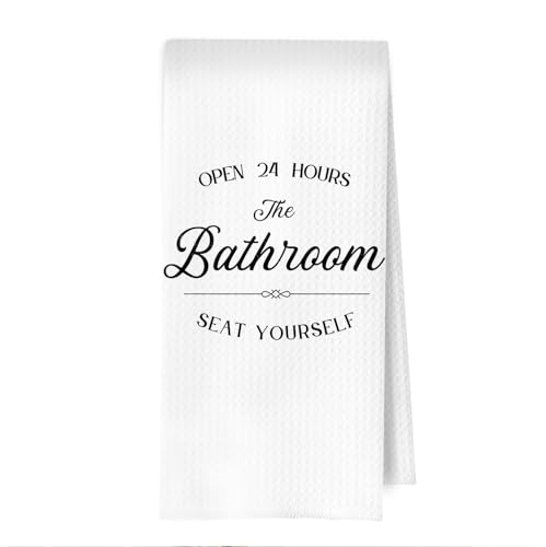 Farmhouse Bathroom Hand Towel - Vintage Bathroom Waffle Decorative Hand Towel, Rustic Farmhouse Decor, 16×24 Inches - color: Towel- 14