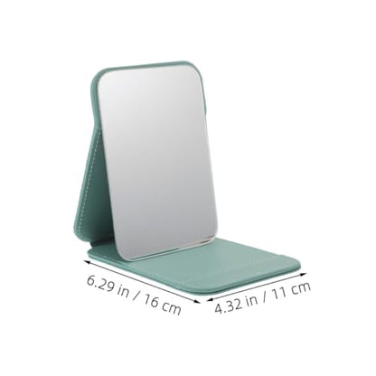 2pcs Small Vanity Mirror with Foldable Stand Portable Desk Makeup Mirror for Home Dorm Office High Definition Personal Countertop Folding