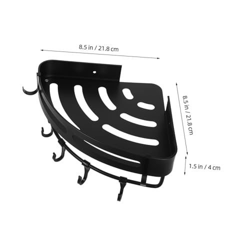 Zerodeko Corner Shower Shelf Wall-Mounted Triangle Storage Basket Waterproof Bathroom Organizer for Toiletries Sturdy Plastic Space-Saving Design for Small Bathrooms