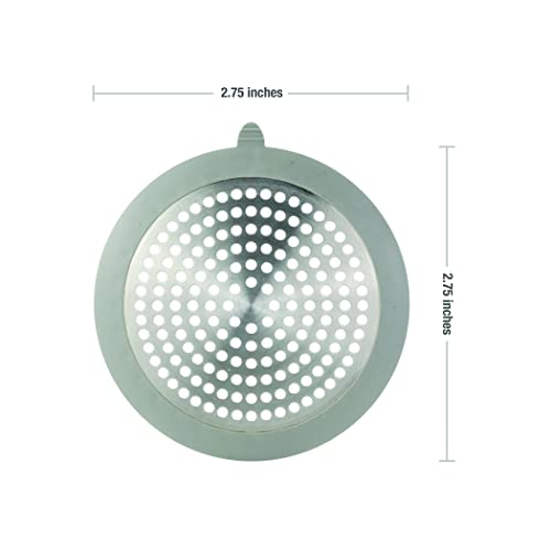 Danco Bathroom Sink & Tub Hair Catcher & Drain Protector, 2-Pack (11040P) - color: Brushed Nickel, size: Round [Pack of 1], style: Sink/Bathtub