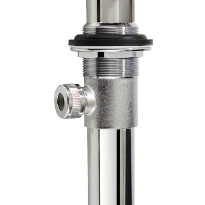 Purelux Bathroom Sink Drain Stopper Assembly with Lift Rod and Overflow, Chrome Finish - color: Chrome