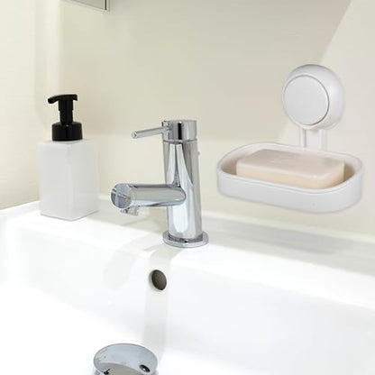 BESPORTBLE Self-draining Double Soap Dish with Strong Suction Cup for Shower Wall Mount Multi-Functional Soap Holder Tray with Efficient Water Drainage Easy Install Bathroom Organizer