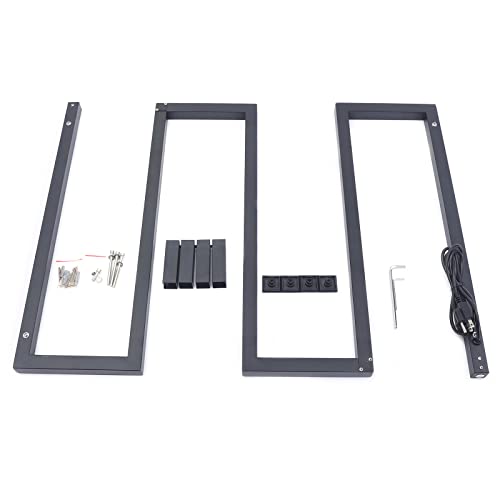 Wall Mounted Heated Towel Rack, Electric Towel Warmer, Stainless Steel Towel Warmer Rack with 5 Bars, Towel Drying Rack for Bathroom, Black