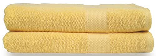 MAURA Premium Bath Sheets 100% Cotton 35x70 Oversized Ultra Absorbent Quick Dry Soft Towel Set for Bathroom Extra Large Bath Towels, Yellow - color: Yellow, size: 35"x70" Bath Sheets 2 Pack