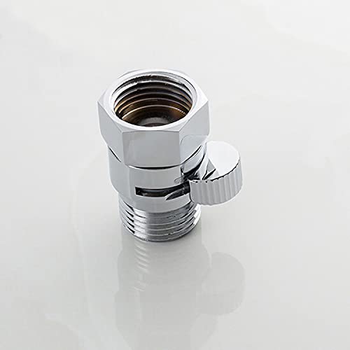 Shower Arm Holder for Handheld Shower Head, Adjustable Mount Bracket, G 1/2 3-Way Shower Arm Adapter with Swivel Ball,Universal Mount,Water stop valve - color: Water stop valve