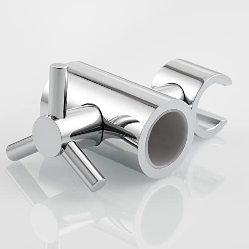 Brass Handheld Shower Bracket Adjustable Shower Head Holder for Slide Bar 25mm O.D, Chrome, ST38A - color: Chrome