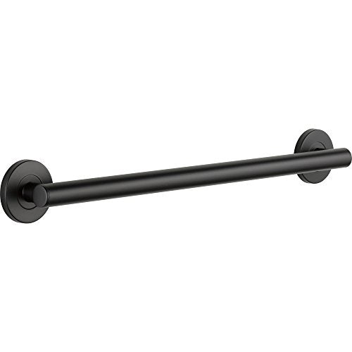 DELTA FAUCET 41824-BL Contemporary Decorative ADA Grab Bar 24 in, Matte Black - color: Matte Black, size: 24 Inch