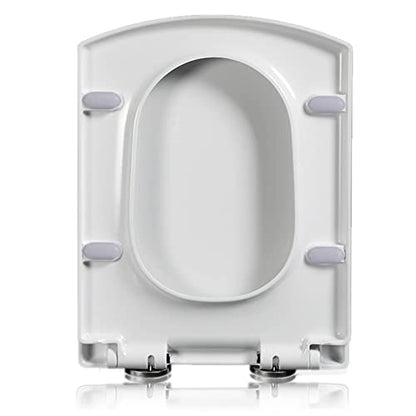 Toilet Seat Square Quick-Release Feature For Easy-Clean Adjustable Hinges 34 5X43Cm - size: 37*47cm