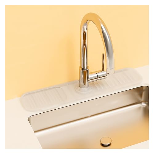 Kitchen Sink Faucet Mats, Faucet Protectors and Drain Mats, Kitchen Sink Sponge Holders, Kitchen Sink Area Drainboards, Kitchen Sink Mats(Clear,17.7x3.9in) - color: Clear, size: 17.7x3.9in