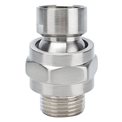 Tyenaza Shower Head Swivel Ball Adapter, G1/2 Top Shower Adapter Adjustable Copper Shower Head Holder, Adjustable Pivot Ball to Adjust Showerhead Angle