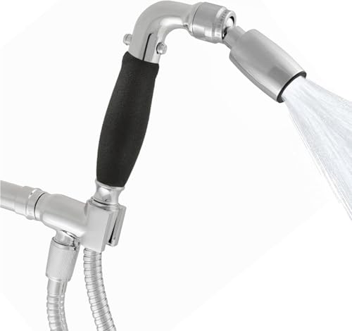 High Sierra® Solid Lead-Free Metal Handheld Shower Head, Trickle Valve, Includes 72” Flexible Stainless Steel Hose With Biofilm Resistant Silicone Inner Tube, Holder. Ultra Low Flow 1.5 GPM. Chrome - color: Chrome, size: 1.5 GPM