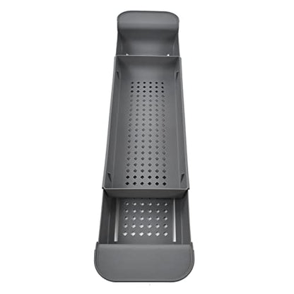 Expandable Bathtub Caddy, Multifunction Bath Tray with Secure Grips for Tub Edge, a Bathtub Organizer Rack with Dedicated Book Wine Phone Holder Bathtub (Gray) - color: Gray