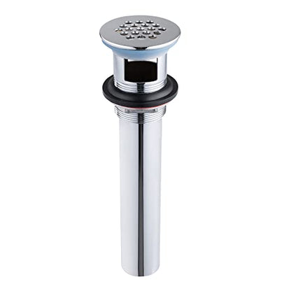Grid Drain Strainer Assembly with Overflow for Bathroom Sink, P.O. Plug Grid Lavatory Drain, Bathroom Sink Grid Strainer by Artiwell, Chrome Plated - color: Chrome Plated, style: With Overflow