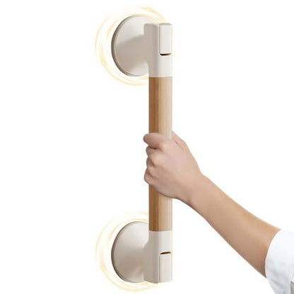 Suction Grab Bars for Bathtubs & Showers, 40cm | Suction Cup Removable Handrails, Weight Capacity: 265 lb, Bathroom Safety Grip, No Drilling Waterproof