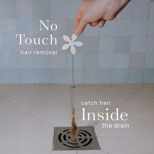 Shower Drain Hair Catcher – Disposable Bathroom Hair Trap, Easy to Install in Shower Drain Cover, Helps Prevent Clogs – As Seen on Shark Tank – White Flower (12-Pack) - color: White Flower, size: 12 Count