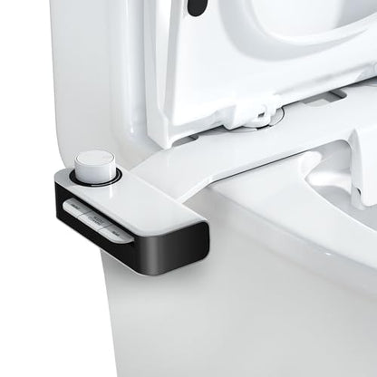 Ultra-Slim Bidet Attachment for Toilet Dual Nozzles Feminine & Rear Wash Bidet Toilet Seat Attachment Non Electric Self Cleaning Adjustable Water Pressure, Rear Wash (KB001)