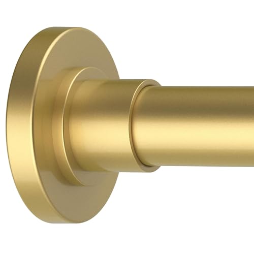 GXOACKJ Gold Shower Curtain Rods - 31-80 Inch Spring Tension Shower Rods for Bathroom, Adjustable, No Drilling, No Rust, Stainless Steel - color: Gold, size: 31-80