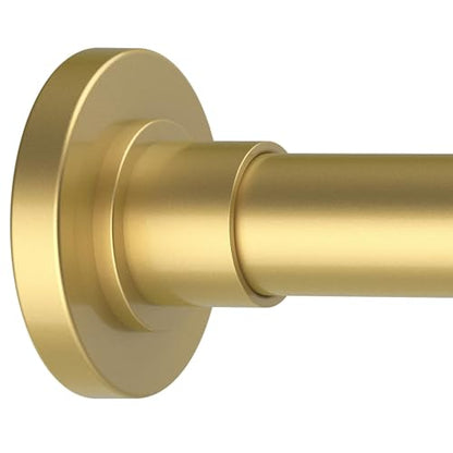 GXOACKJ Gold Shower Curtain Rods - 31-80 Inch Spring Tension Shower Rods for Bathroom, Adjustable, No Drilling, No Rust, Stainless Steel - color: Gold, size: 31-80