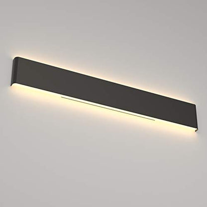 Ralbay 39.3inch Modern Black Vanity Light Fixtures LED Bathroom Wall Light Up and Down Bathroom Lighting Fixtures Warm White Light 3000K - color: Black-Warm White, size: 40 inch
