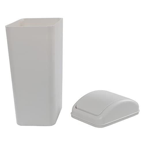 Obstnny 14 L / 3.5 Gallon Slim Plastic Trash Can for Narrow Spaces at Bathroom or Office, Bedroom, R