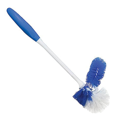 LOLA Classic Toilet Brush w/Under-The-Rim Scrubber, deep Cleans The Entire Toilet Bowl, Non-Slip Handle w/Rubber Comfort Grip, 1 Pack - size: 1 Count, style: Toilet Brush w/Under Rim