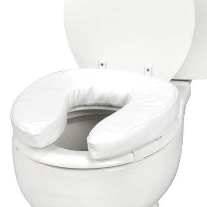 DMI Raised Toilet Seat Toilet, Toilet Seat Riser, Seat Cushion and Toilet Seat Cover to Add Extra Padding to the Toilet Seat while Relieving Pressure, 2 Inch Pad, White - size: 2 Inch (Pack of 1)