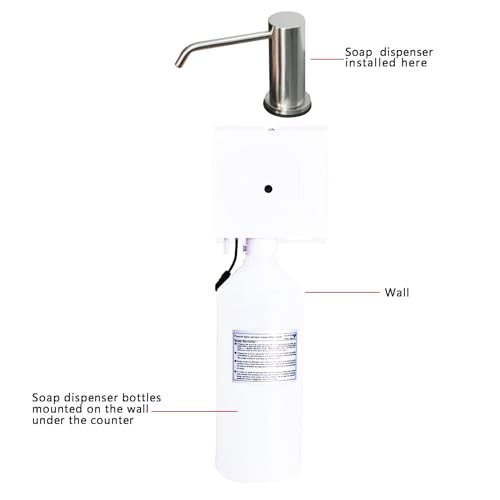 Automatic Touchless Soap Dispenser for Kitchen Sink, Brushed Nickel, High Capacity, Durable Material, Multiple Power Supply Modes, Versatile Use, Liquid Soap, Shampoo, Hand Sanitizer - color: Brushed Nickel