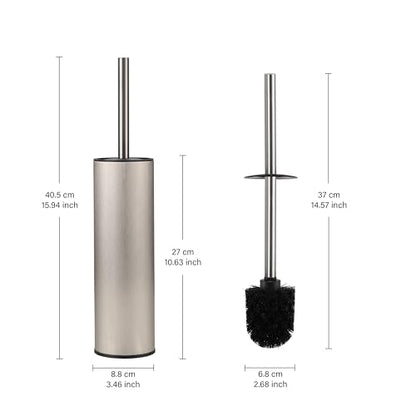 Toilet Brush and Holder,Stainless Steel Toilet Brushes for Bathroom with Holder 2pack Brushed Nickel - color: Brushed Nickel