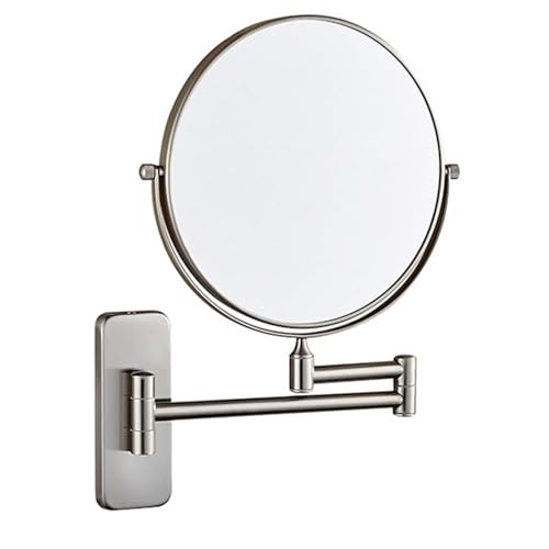 Wall Mounted Makeup Mirror for Bathroom and Hotel, Magnifying Vanity Mirror with Double Sided Design, Swivel and Extendable Arm, Clear Reflection for Beauty Care, Grooming and Daily Use - color: D, size: 5X