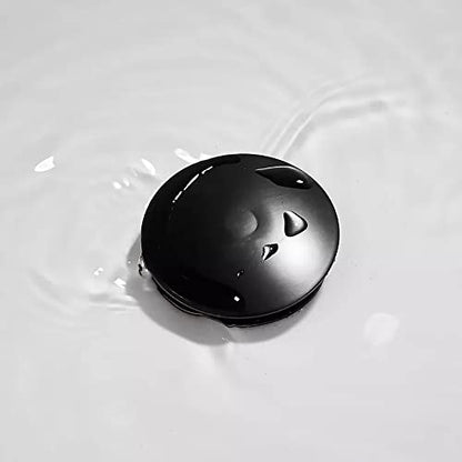 Rockgoya Bathroom Sink Drain,5 Pack Drain Stopper Bathroom Sink Without Overflow,Pop Up Drain Assembly with Detachable Strainer Basket,Built-in Anti-Clogging Strainer,Stainless Steel Mattle Black - color: Mattle Black-5 Pack, style: Without Overflow