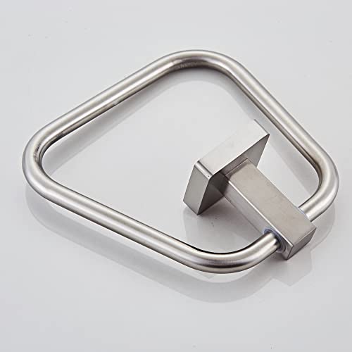 Brushed Nickel Towel Ring for Bathroom 2 Pack, Kitchen Bath Towel Holder Hangers Wall Mount Heavy Duty Stainless Steel - color: Brushed Nickel, size: 2 Pack