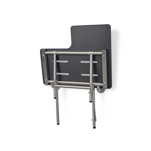 Seachrome 32" x 22.5" Black Reversible Folding Transfer Tub/Shower Seat with Legs, ADA Compliant - color: Matte Black, size: 32 x 22.5 in.
