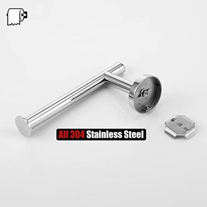 JQK Chrome Toilet Paper Holder, 5 Inch 304 Stainless Steel Thick 8mm Tissue Paper Dispenser for Bathroom, Hold Mega Rolls, Polished Chrome Wall Mount, TPH120-CH - color: Chrome, size: Knob