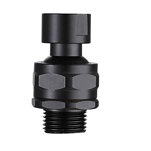 Shower Head Swivel Ball Adapter Brass Adjustable Shower Arm Connector Universal Showering Component (Matte Black) - color: Matte Black