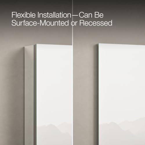 Kohler Verdera 34 in. W x 30 in. H Recessed Medicine Cabinet in Anodized Aluminum - size: 34" W x 30"H, style: Standard