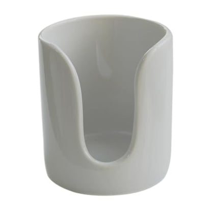 Ceramic Bathroom Cup Dispenser, 3 oz 4 oz Disposable Cups Holder, Small Mouthwash Cup Dispenser (Grey) - color: Grey