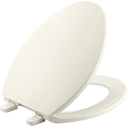 KOHLER K-4774-96 Brevia Elongated Toilet Seat with Quick-Release Hinges And Quick-Attach Hardware For Easy Clean, Biscuit - color: Biscuit, size: Elongated