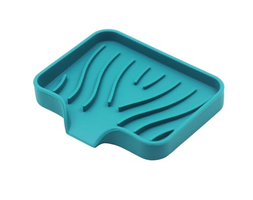2 Pack Silicone Soap Dish, Self Draining Bar Soap Holder, Sponge Holder, for Shower,Bathroom,Kitchen Sink Organizer (Green) - color: 2 Pack Green Silicone Soap Dish