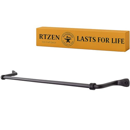 Farmhouse Bathroom Towel Holder Wall Mount, Matte Black Decoration | Wrought Iron Metal Towel Bar Rod, Handmade Home Decor Kitchen Hanger Organizer (17'' - Fits 14.5 Inch Towels) - size: Medium, style: Axe