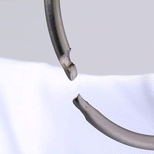 SlipX Solutions Brushed Nickel Shower Curtain Rings, Set of 12 | Effortless Gliding, Fits Standard Shower Rod, Snap Closure, Rust Resistant - color: Brushed Nickel
