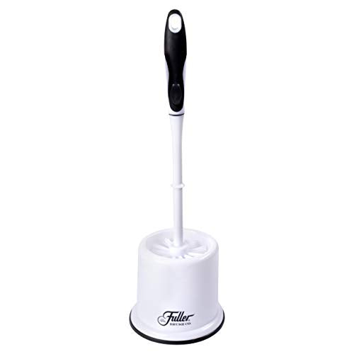 Fuller Brush Toilet Bowl Brush in Caddy Set – 16-Inch Long Handle – Heavy Duty Dome Tufted Bristles, Rubberized Non-Slip Grip, Bathroom, Rim, Trap Cleaner (Pack of 1) - size: 16" Bowl Brush