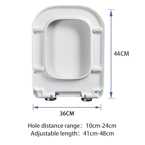 Quick Release Toilet Seat - Standard Loo WC Seat for Easy Cleaning and Installation - size: 36*44cm
