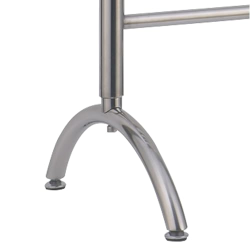 WarmlyYours Barcelona Heated Towel Rack, 8 Bars, Brushed Steel | Freestanding plug-in electric towel warmer, 150W, overheat protection, warms 2 large towels or bathrobes at once